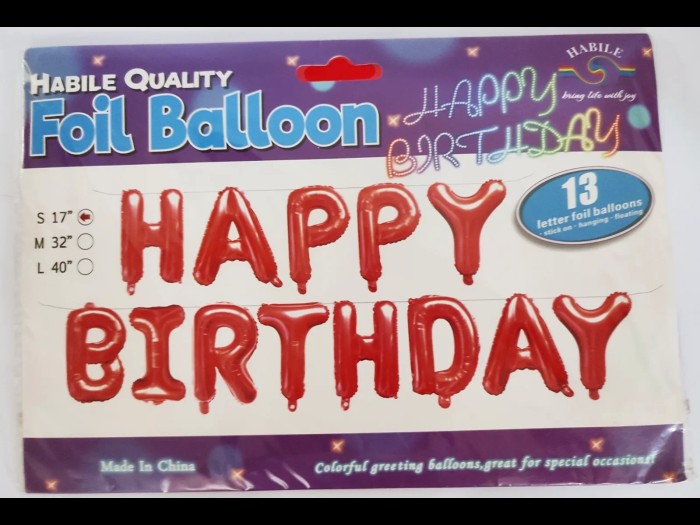 HAPPY BIRTHDAY FOIL BALLOONS