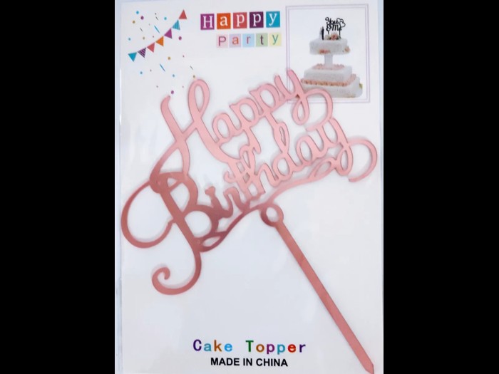 HAPPY BIRTHDAY CAKE TOPPER
