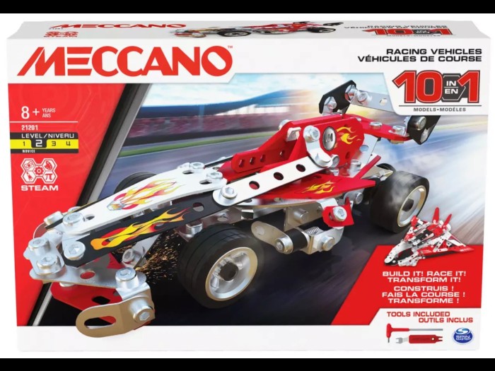 Meccano 10 in 1 Racing Vehicles Set