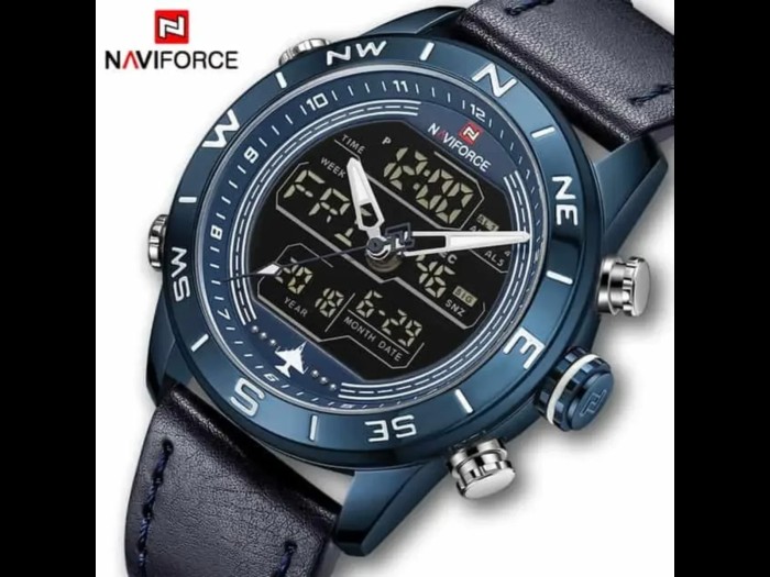 Naviforce 9144 Blue leather watch for men