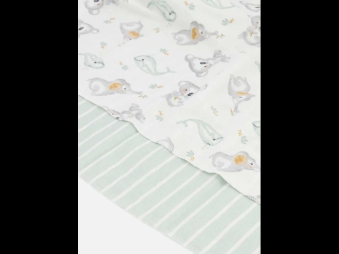 Animal Print Flannel Receiving Blanket 2 pack