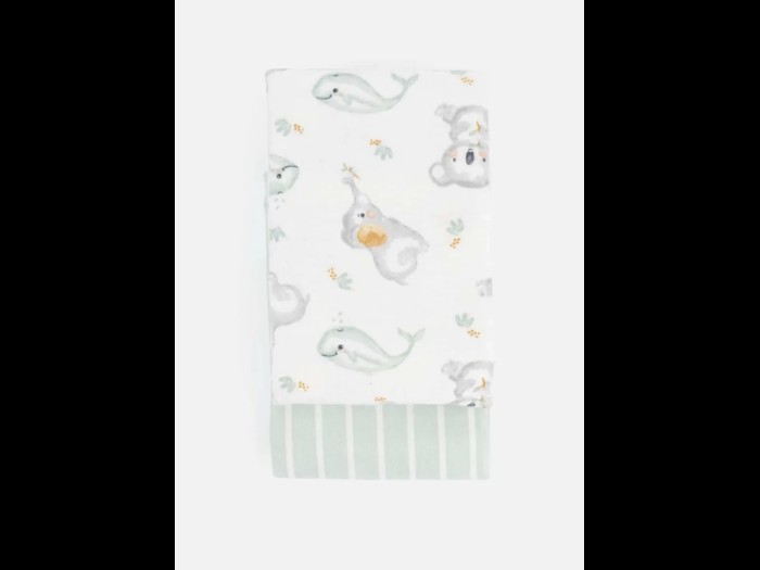 Animal Print Flannel Receiving Blanket 2 pack